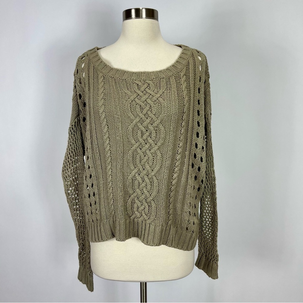 Trouvé tan cable knit sweater